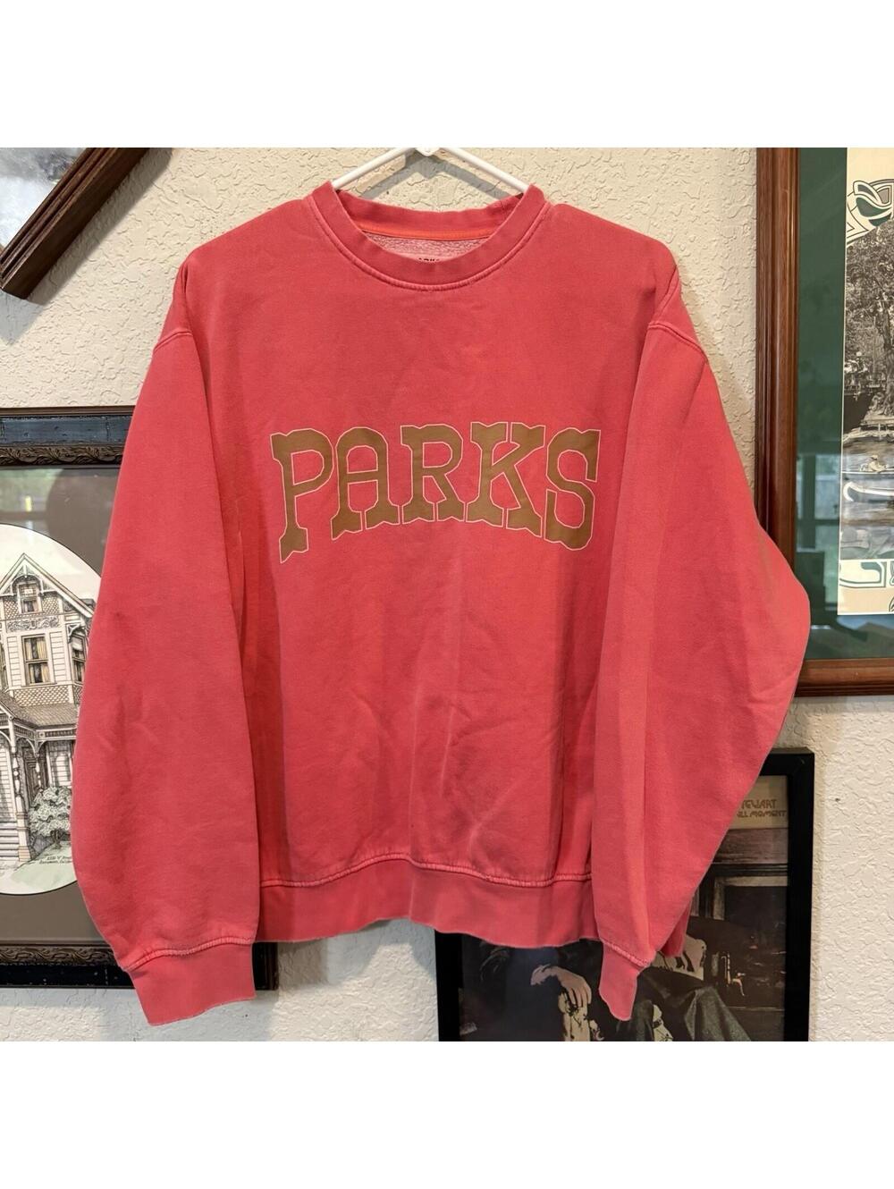 Parks Project Sweatshirt Mens Medium National Parks Pink Graphic Outdoor Hiking